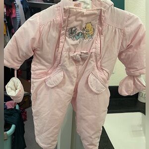Vintage Classic Pooh snow puffer w/bows